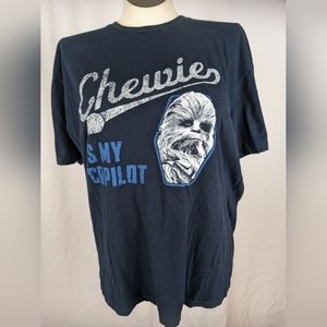 Star Wars graphic T-shirt. Chewie is my copilot, size XL